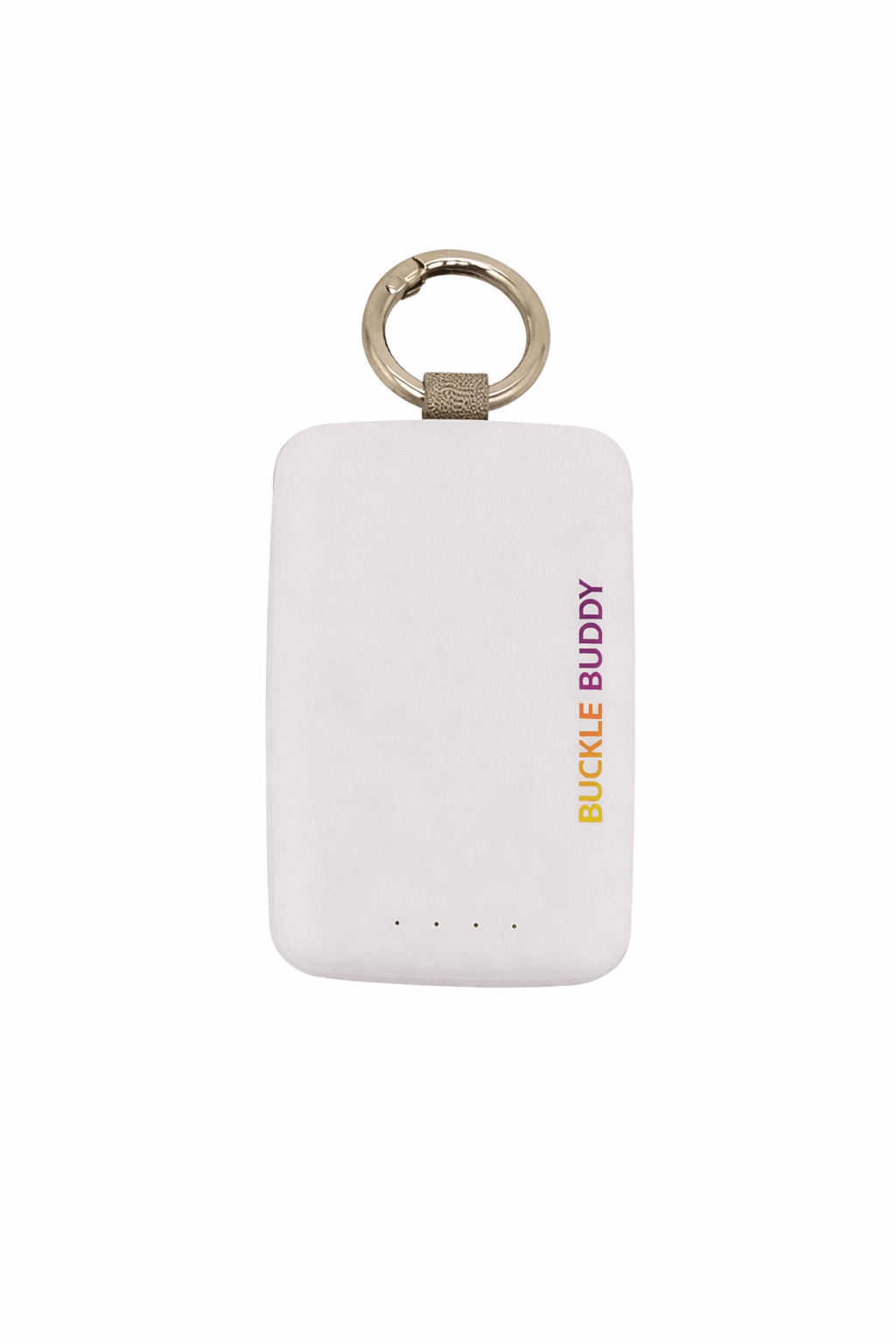 Buckle Buddy - 4000mAh Keychain Battery Mini Bank (USB Type C & Lightning) w/ Flashlight - Black/White